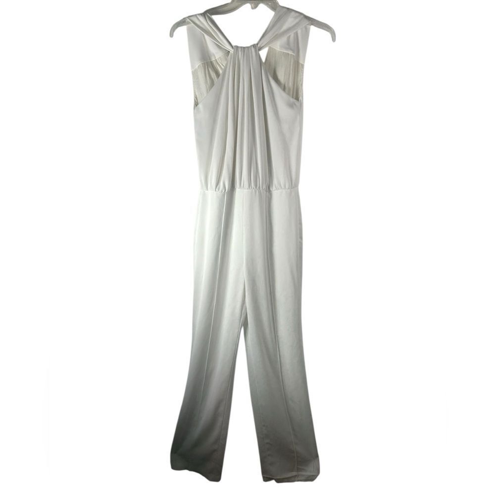 St John womans cream Pantsuit Jumpsuit 8 off white halter silk capsule modern